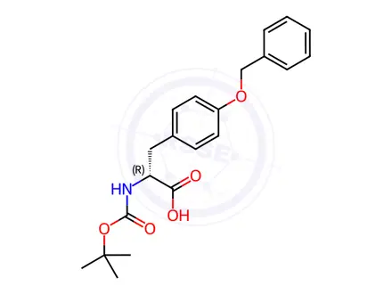 Chemical structure of Boc-D-Tyr(Bzl)-OH