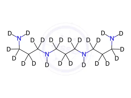 Chemical structure of N,N′-Bis(3-aminopropyl)-1,3-propanediamine-d24
