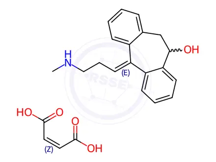 Chemical structure of 10-Hydroxy Nortriptyline Maleate