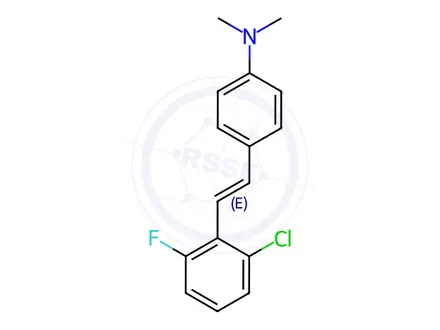 Chemical structure of (E)-4-(2-Chloro-6-fluorostyryl)-N,N-dimethylaniline