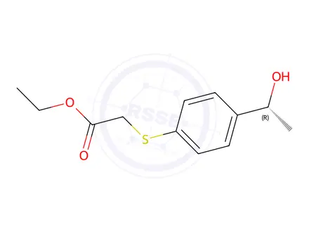 Chemical structure of Ethyl 2-({4-[(1r)-1-hydroxyethyl]phenyl}sulfanyl)acetate