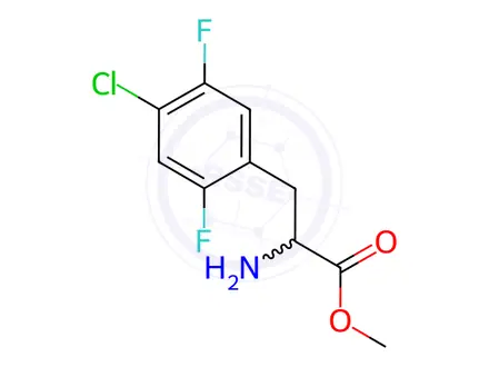 Chemical structure of Phenylalanine, 4-chloro-2,5-difluoro-, methyl ester