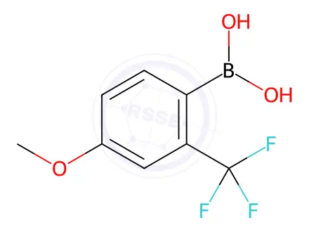 Chemical structure of 4-Methoxy-2-(trifluoromethyl)phenylboronic Acid