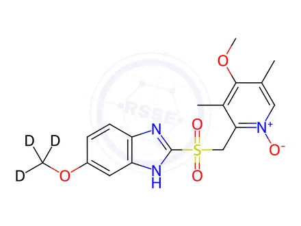 Chemical structure of Omeprazole-D3 Sulfone N-Oxide