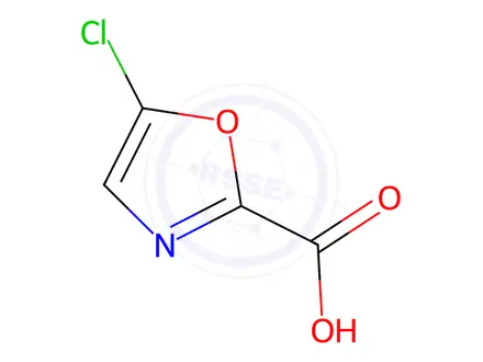 Chemical structure of 2-Oxazolecarboxylic acid, 5-chloro-