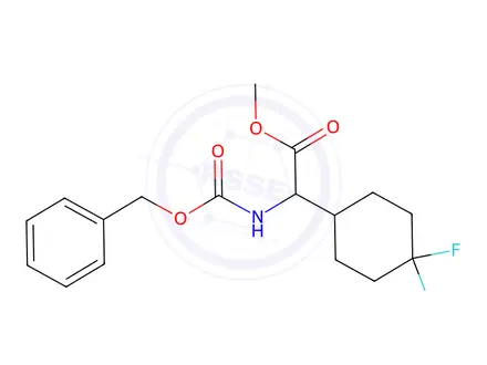Chemical structure of Methyl 2-(((benzyloxy)carbonyl)amino)-2-(4,4-difluorocyclohexyl)acetate