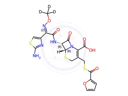 Chemical structure of Ceftiofur-[D3]