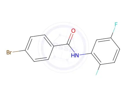 Chemical structure of 4-bromo-N-(2,5-difluorophenyl)benzamide