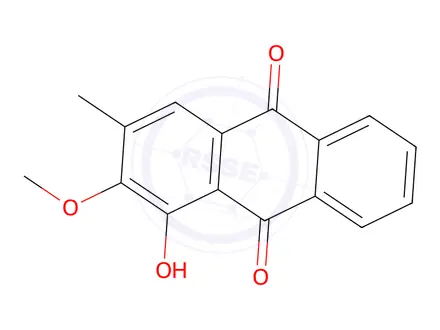 Chemical structure of 1-Hydroxy-2-methoxy-3-methylanthracene-9,10-dione