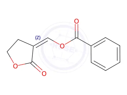 Chemical structure of [(Z)-(2-oxooxolan-3-ylidene)methyl] benzoate