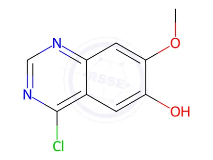 Chemical structure of 4-chloro-7-methoxyquinazolin-6-ol