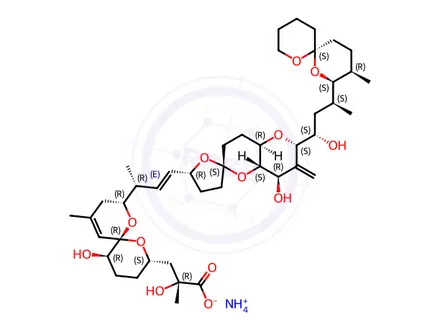 Chemical structure of Okadaic acid Ammonium Salt