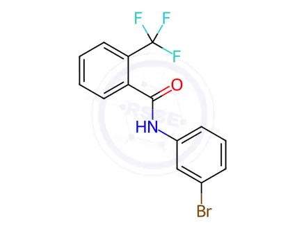 Chemical structure of N-(3-Bromophenyl)-2-(trifluoromethyl)benzamide
