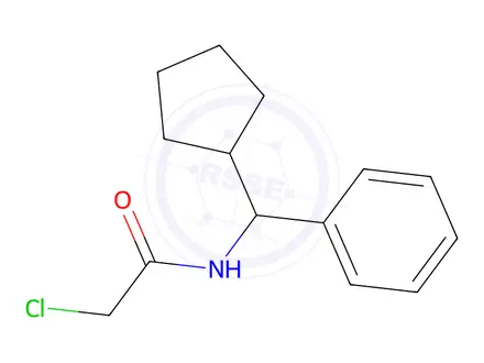 Chemical structure of 2-Chloro-N-[cyclopentyl(phenyl)methyl]acetamide