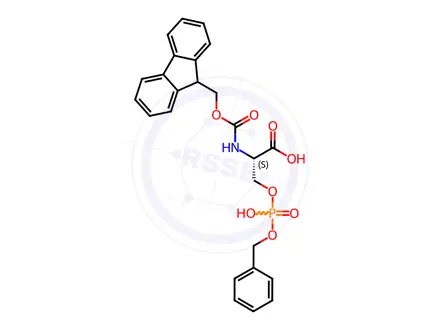 Chemical structure of Fmoc-Ser[PO(Obzl)OH]-OH