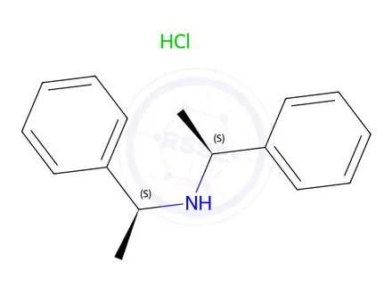 Chemical structure of (S)-bis((S)-1-Phenylethyl)amine Hydrochloride