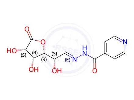 Chemical structure of glucurono-1,4-lactone isonicotinoylhydrazone