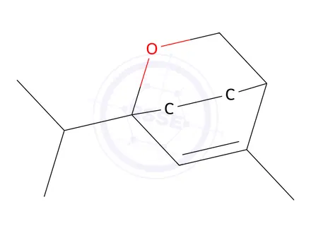 Chemical structure of 2-Oxabicyclo[2.2.2]oct-5-ene,5-methyl-1-(1-methylethyl)-(9CI)
