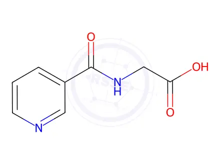 Chemical structure of N-Nicotinoylglycine
