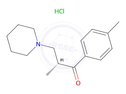 Chemical structure of (R)-Tolperisone