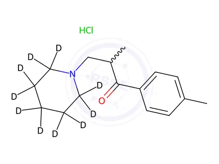 Chemical structure of Tolperisone-d10 Hydrochloride