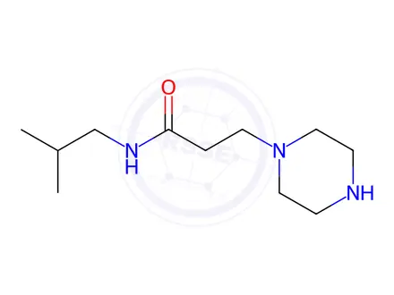 Chemical structure of N-isobutyl-3-(piperazin-1-yl)propanamide