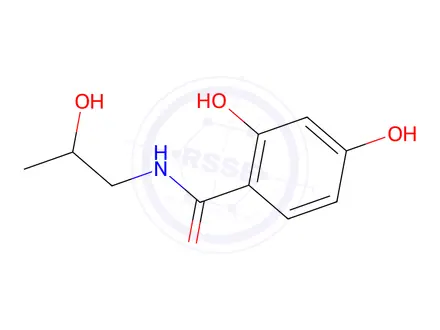 Chemical structure of Benzamide, 2,4-dihydroxy-N-(2-hydroxypropyl)-(9CI)