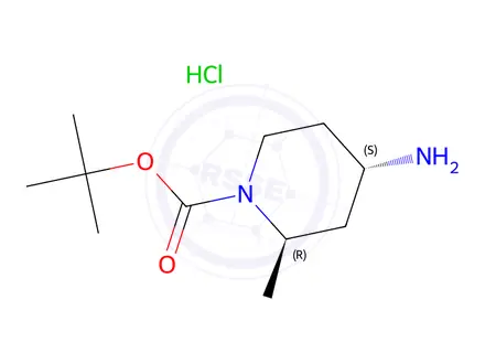 Chemical structure of tert-Butyl (2R,4S)-4-amino-2-methylpiperidine-1-carboxylate hydrochloride