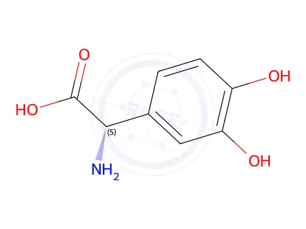 Chemical structure of (S)-2-Amino-2-(3,4-dihydroxyphenyl)acetic acid