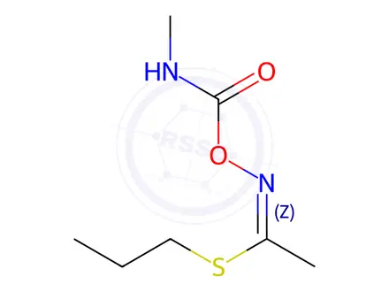 Chemical structure of (1-propylsulfanylethylideneamino) N-methylcarbamate