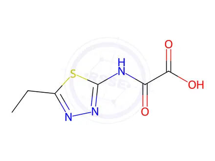 Chemical structure of [(5-Ethyl-1,3,4-thiadiazol-2-yl)amino]-(oxo)acetic acid