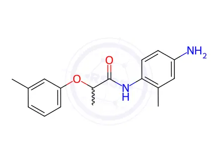 Chemical structure of N-(4-Amino-2-methylphenyl)-2-(3-methylphenoxy)-propanamide