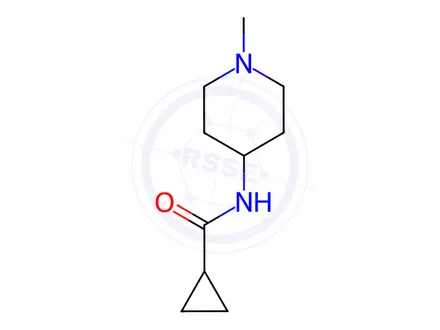 Chemical structure of N-(1-methylpiperidin-4-yl)cyclopropanecarboxamide