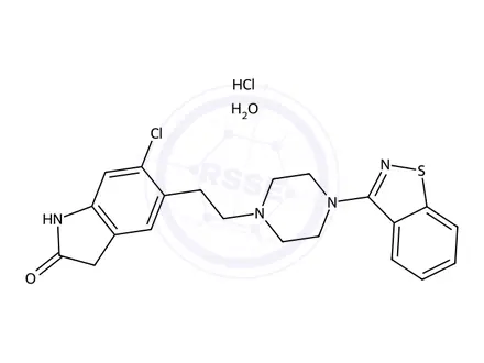 Chemical structure of Ziprasidone Hydrochloride Monohydrate