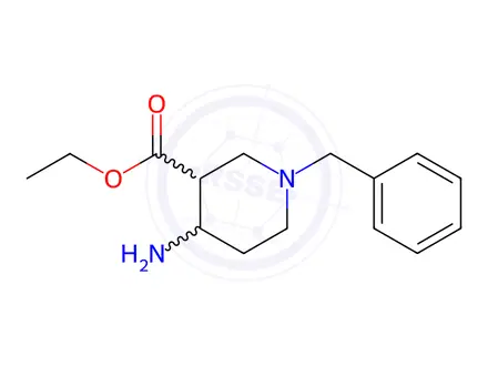 Chemical structure of Ethyl 4-amino-1-benzylpiperidine-3-carboxylate