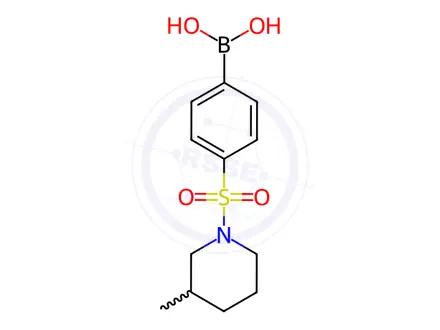 Chemical structure of (4-((3-Methylpiperidin-1-yl)sulfonyl)phenyl)boronic acid