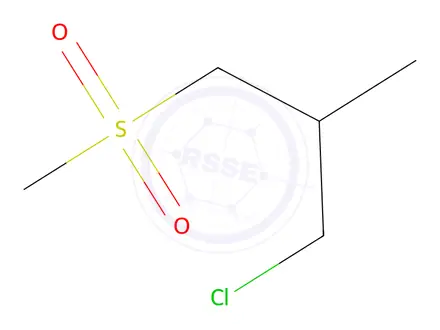 Chemical structure of 1-chloro-3-methanesulfonyl-2-methylpropane