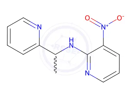 Chemical structure of 3-Nitro-N-(1-(pyridin-2-yl)ethyl)pyridin-2-amine