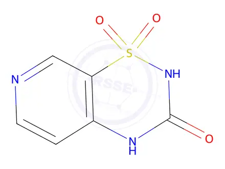 Chemical structure of 2H-Pyrido[4,3-e]-1,2,4-thiadiazin-3(4H)-one,1,1-dioxide(9CI)