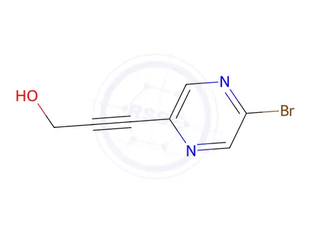Chemical structure of 3-(5-Bromopyrazin-2-yl)prop-2-yn-1-ol