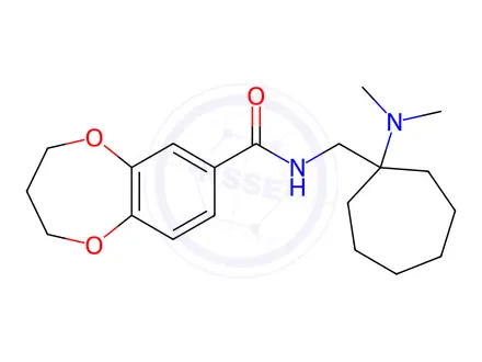 Chemical structure of n-{[1-(dimethylamino)cycloheptyl]methyl}-3,4-dihydro-2h-1,5-benzodioxepine-7-carboxamide