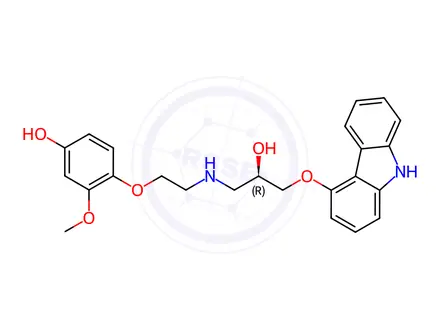 Chemical structure of (R)-(+)-4’-Hydroxyphenyl Carvedilol
