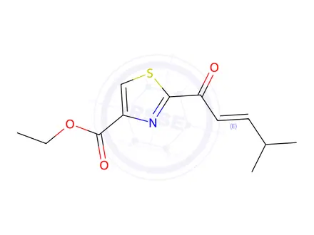 Chemical structure of EThyl 2-((e)-4-methylpent-2-enoyl)thiazole-4-carboxylate