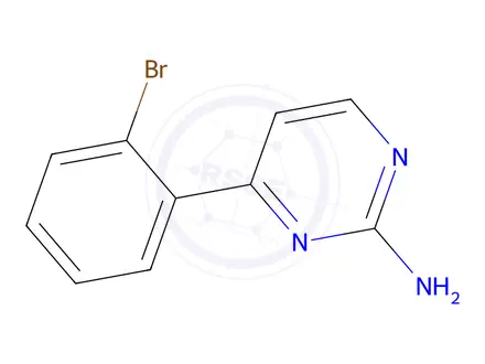 Chemical structure of 4-(2-Bromophenyl)pyrimidin-2-amine