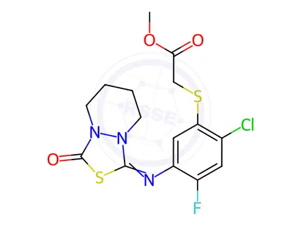 Chemical structure of Flumiclorac-pentyl Impurity 1 (Fluthiacet-​methyl)