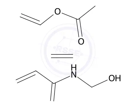 Chemical structure of Acetic acid ethenyl ester, polymer with ethene and N-(hydroxymethyl)-2-propenamide