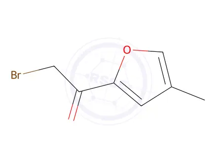 Chemical structure of Ethanone, 2-bromo-1-(4-methyl-2-furanyl)-(9CI)