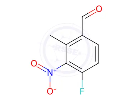 Chemical structure of 4-Fluoro-2-methyl-3-nitrobenzaldehyde