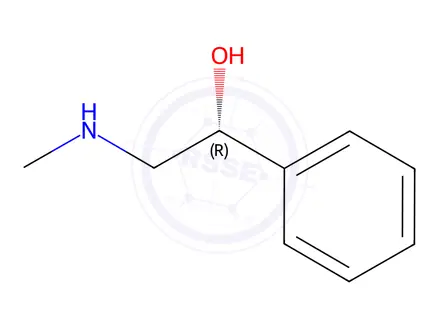 Chemical structure of (1r)-2-(methylamino)-1-phenylethan-1-ol