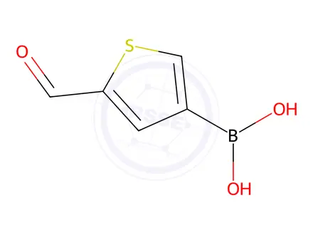 Chemical structure of 2-Formylthiophene-4-boronic Acid